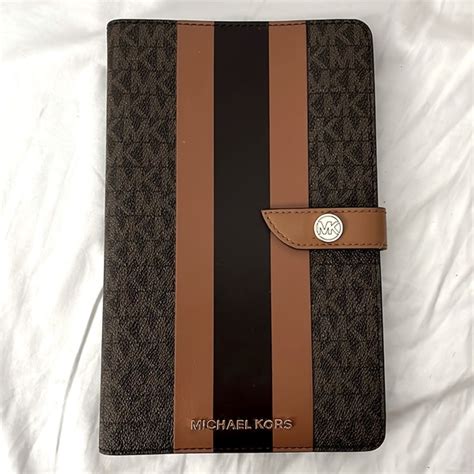 michael kors logo stripe notebook